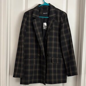 Madewell Plaid Blazer Jacket